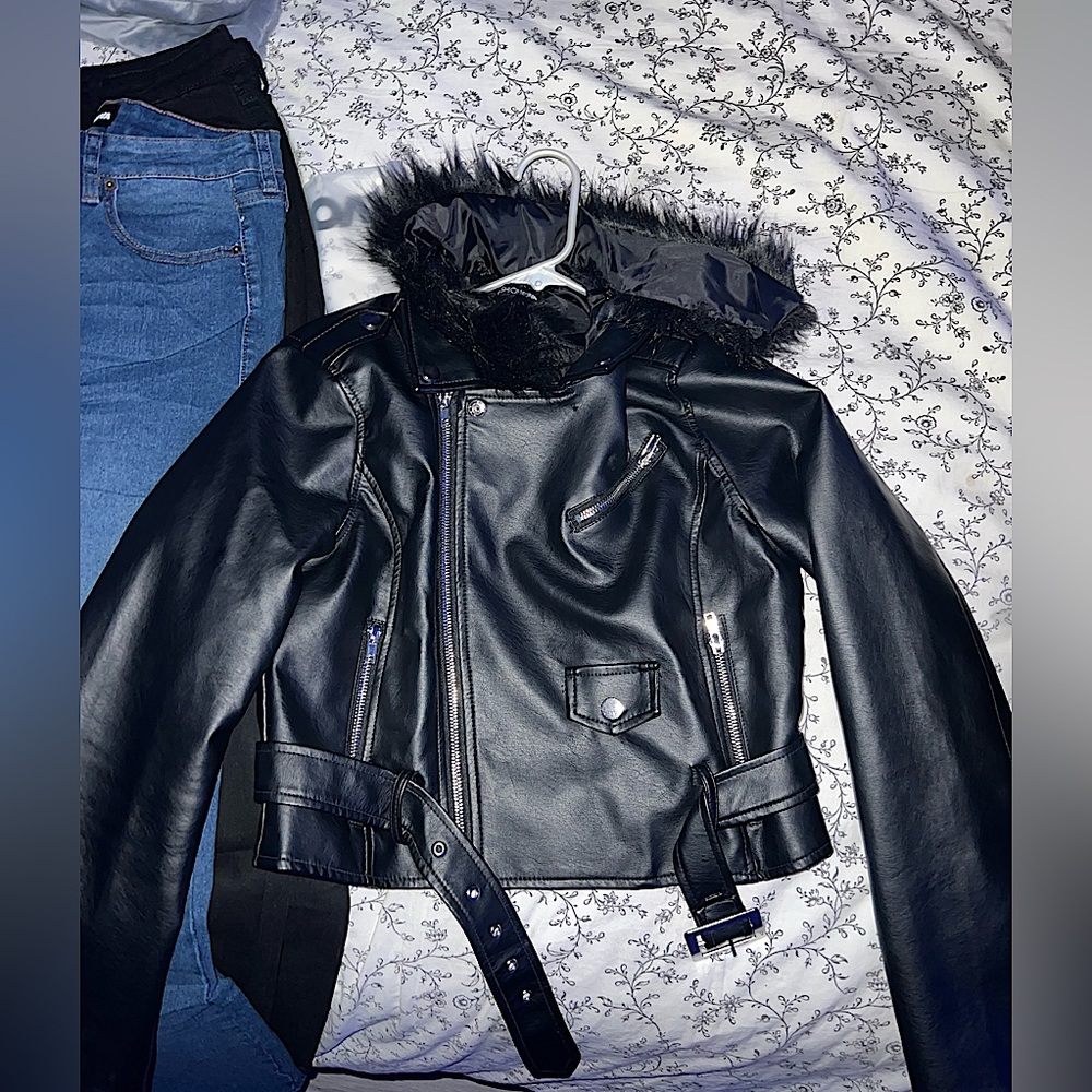 Faux leather jacket